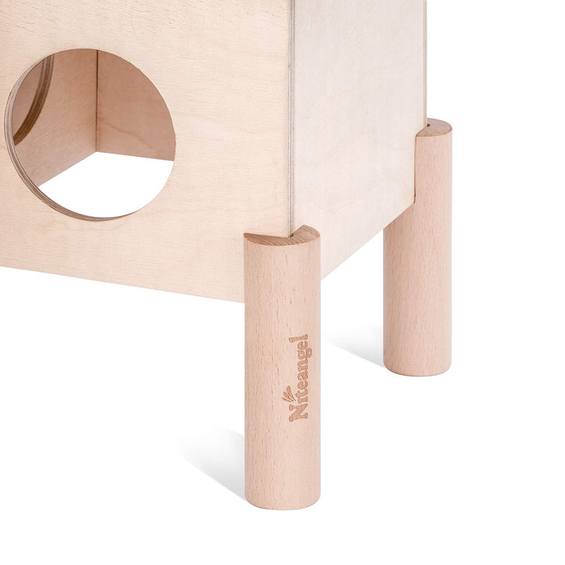 Niteangel Set of Beech Stilts for Elevating & Safely Setting Multi-Chamber Series Maze House Set of 5 Stilts (4.33'' H) - PawsPlanet Australia