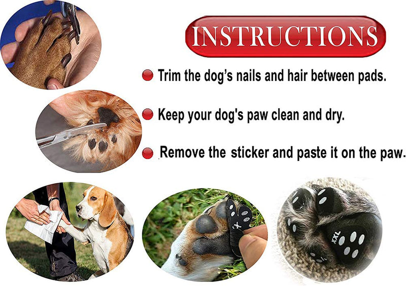 VALFRID Dog Paw Protector Rugged Anti Slip 24 Pieces,Disposable Self Adhesive Resistant Dog Shoes Booties Socks Replacemen S S-3.3*3.9cm,(0-5kg) - PawsPlanet Australia