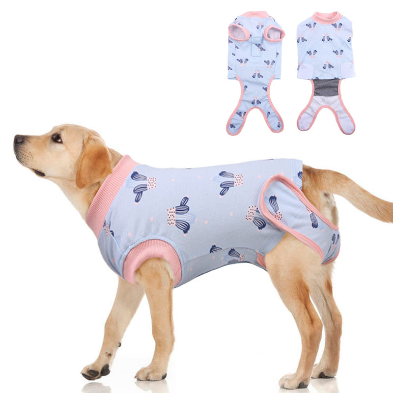 PUMYPOREITY Recovery Suit Dogs, Recovery Suit Wound Protection Suits for Puppies Dog Bodysuit after Surgery Postoperative Care Protective Clothing Wounds Anti-Licking E-Collar Alternative after Surgery (Blue, XS) Blue - PawsPlanet Australia