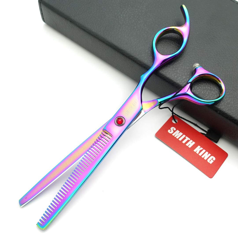 7.0 inches Professional Dog Grooming Scissors Set Straight & thinning & Curved 4pcs in 1 Set (Rainbow) - PawsPlanet Australia