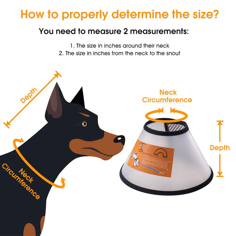 Fezep Dog Cone Collar, 5 PCS Adjustable Protective Collars for Pet Dog & Cat, Recovery E-Collar Anti-Bite Lick Wound Healing, Soft Edge Neck Cone for Small/Medium/Large Dog - PawsPlanet Australia