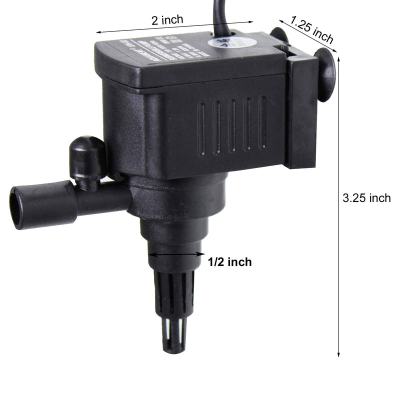 [Australia] - AQUANEAT Aquarium Powerhead 60/130/160/210/450/550 GPH Fish Tank Submersible Water Pump Undergravel Filter Sponge Filter Hydroponics 60GPH 