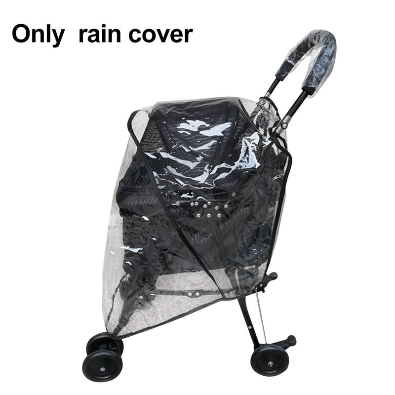 Dog Stroller Cover, Waterproof Plastic Stroller Cover Cat Pet Stroller Rain Cover with Magic Sticker, Foldable Clear Pet Warm Protection Cover, for Pet Dog Cat Buggy/Pushchair - PawsPlanet Australia