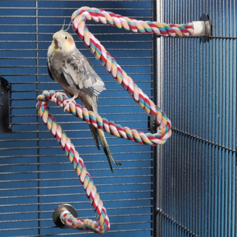 JW Pet Comfy Perch For Birds Flexible Multi-color Rope Large - PawsPlanet Australia