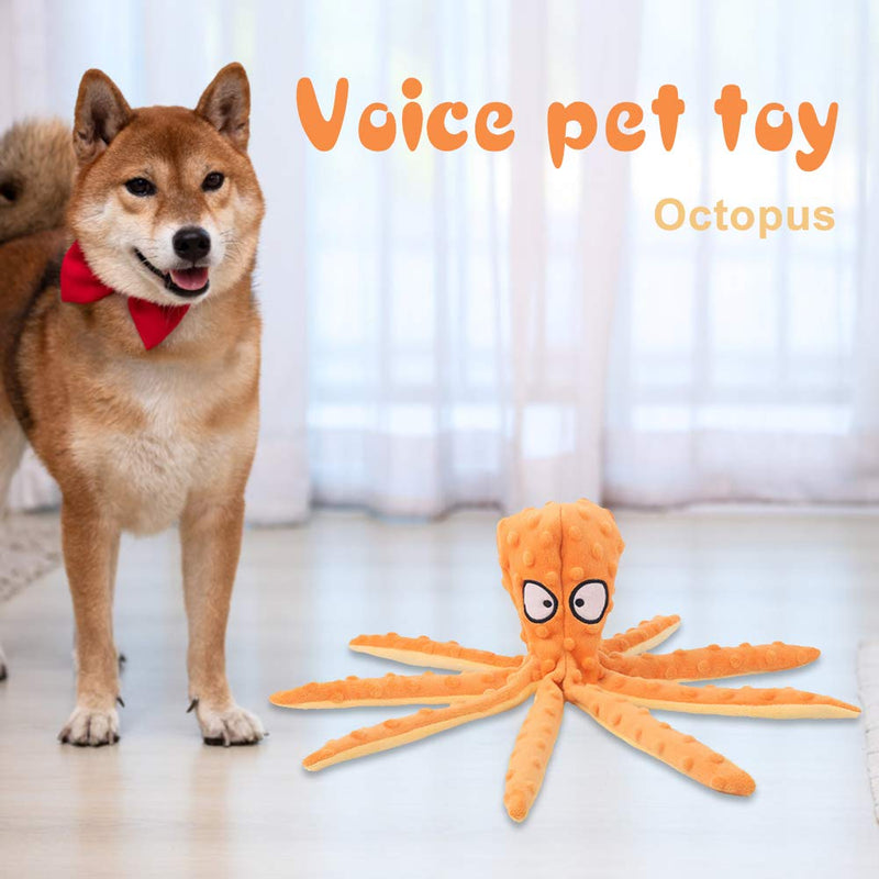 Nlager 2Pcs Dog Squeak Toys, 2-in-1 Interactive Toys for Chewers, Octopus Duck Design Durable Squeaky Animal Chew Toys Interactive Squeaker for Small/Medium/Large Dogs - PawsPlanet Australia