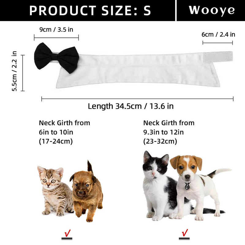 Gggullang Adjustable Dog Bow Ties Pet Formal Tuxedo for Little Puppy, Wedding Birthday Party Grooming Accessories for Dogs&Cats (S, Black) S - PawsPlanet Australia