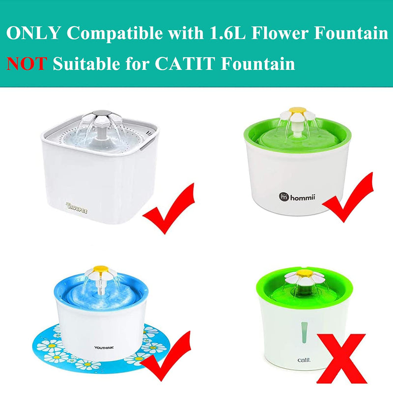 Hantoc 12 Packs Cat Water Fountain Filters, Replacement Pet Water Fountain Filters 1.6L for Flower Fountains Replacement Filters with Resin and Active Carbon for Drinking Fountains Round - PawsPlanet Australia