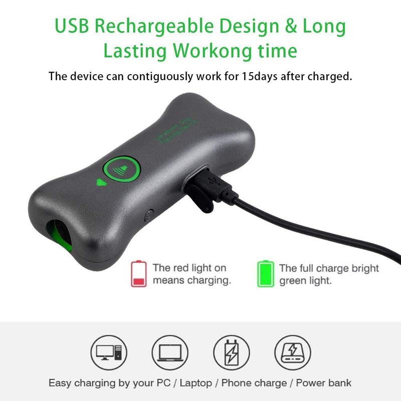 WERPOWER Anti Dog Barking Device Ultrasonic Dogs Bark Stopper, Dog Training Tool Rechargable Handheld Anti-Bark Device Safe & Human Indoor Outdoor Training For Small Large Dogs (green) - PawsPlanet Australia