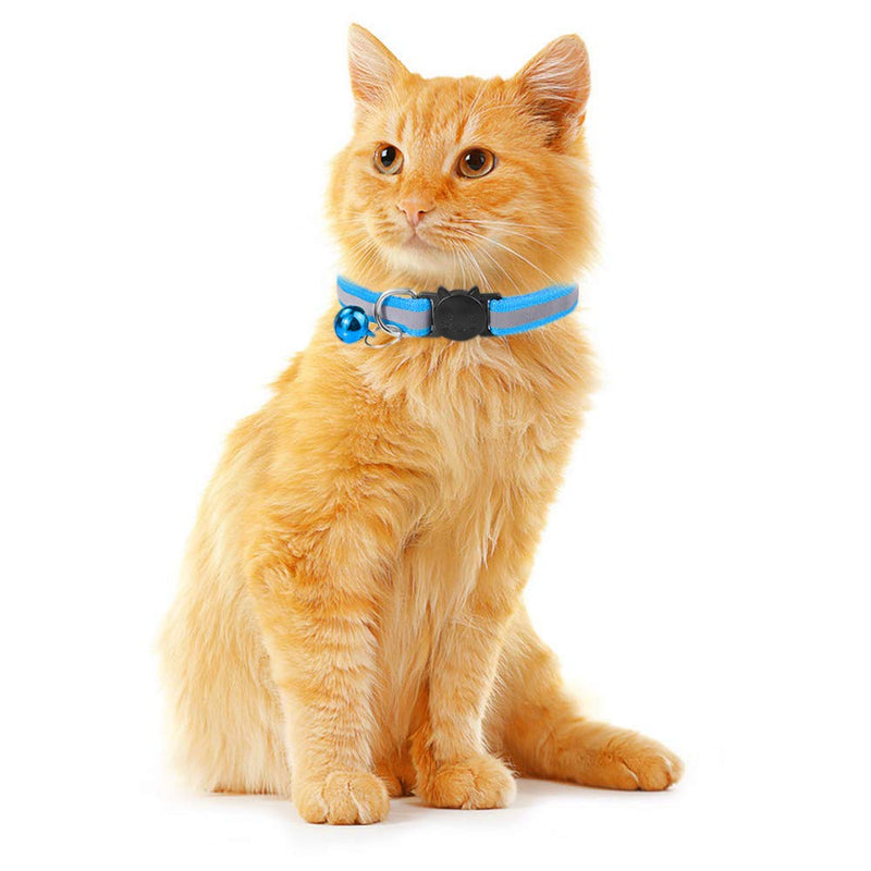 Cat collar reflective, pack of 12 adjustable cat collars, cat collars with bell and safety clasp, for most domestic cats - PawsPlanet Australia