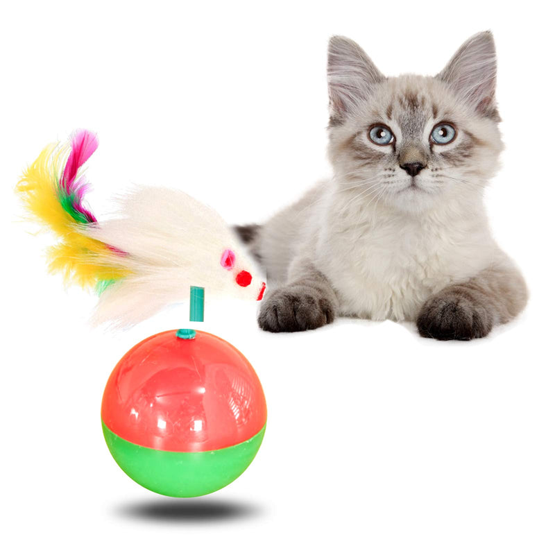 LQRLY Cat Toy Ball, Tumbler Interactive Cat Toys Ball Mice Shape Toy Ball for Cat - PawsPlanet Australia