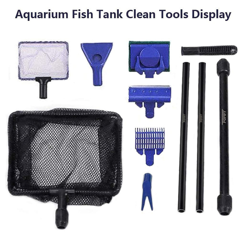 Toopify Aquarium Fish Tank Cleaning Tools, 7 in 1 Adjustable Cleaning Kit & Fish Tank Gravel Cleaner Siphon for Water Changing and Sand Cleaner - PawsPlanet Australia