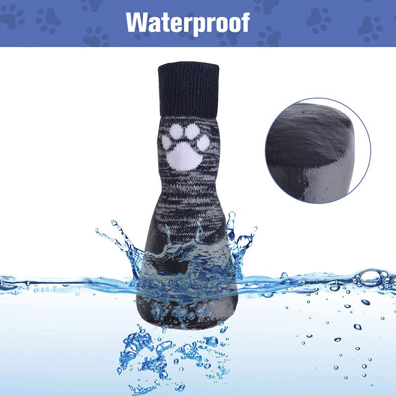 HOMIMP Dog Socks Anti Slip with Straps Traction Control Waterproof Paw Protector, S S(Paw Width: 1.7", Length: 4.3") - PawsPlanet Australia