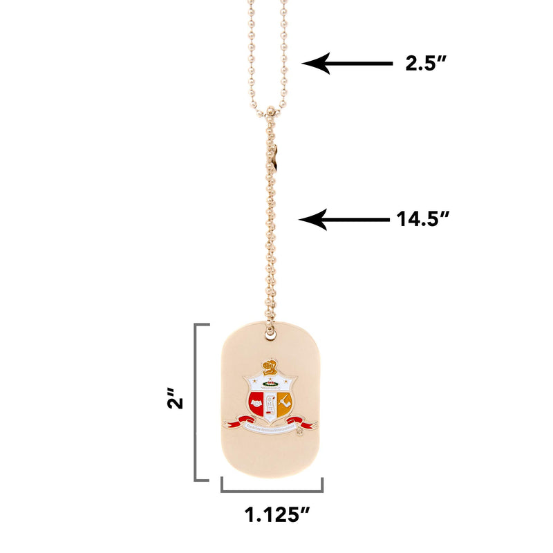 [Australia] - Desert Cactus Kappa Alpha Psi Fraternity Silver Dog Tag Necklace with Crest Greek Nupe (Silver Dog Tag) 