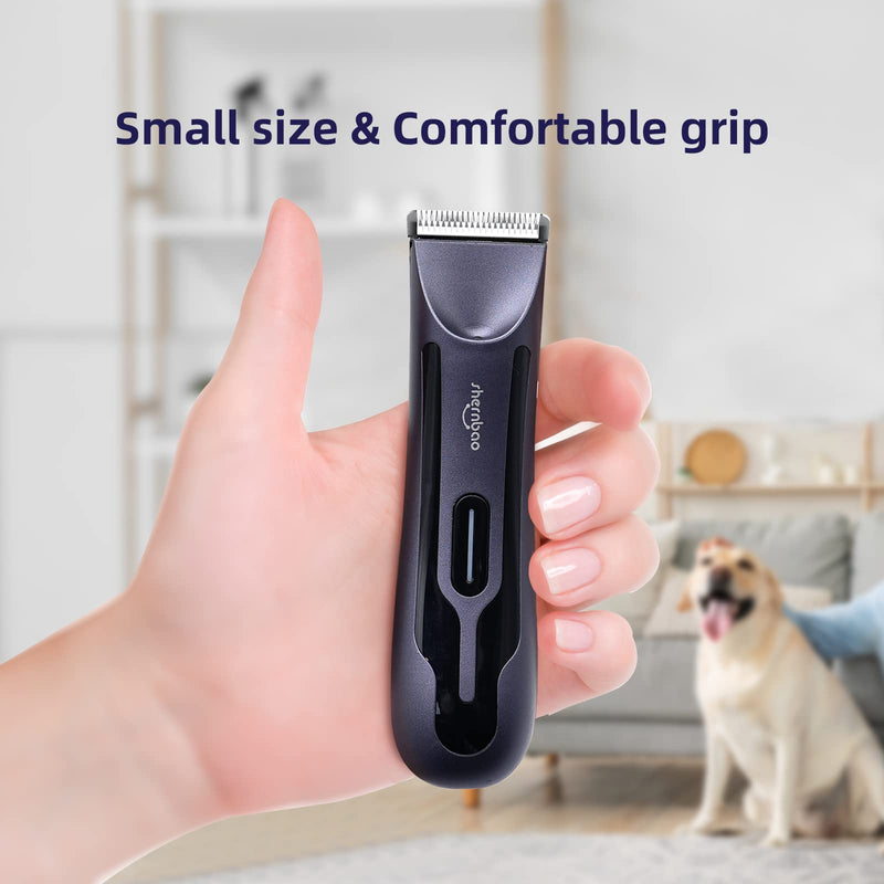 shernbao Pet Mini Trimmer, USB Rechargeable Cordless Electric Quiet Washable Trimmer for Dogs Cats Animals, with Detachable Blade - PawsPlanet Australia