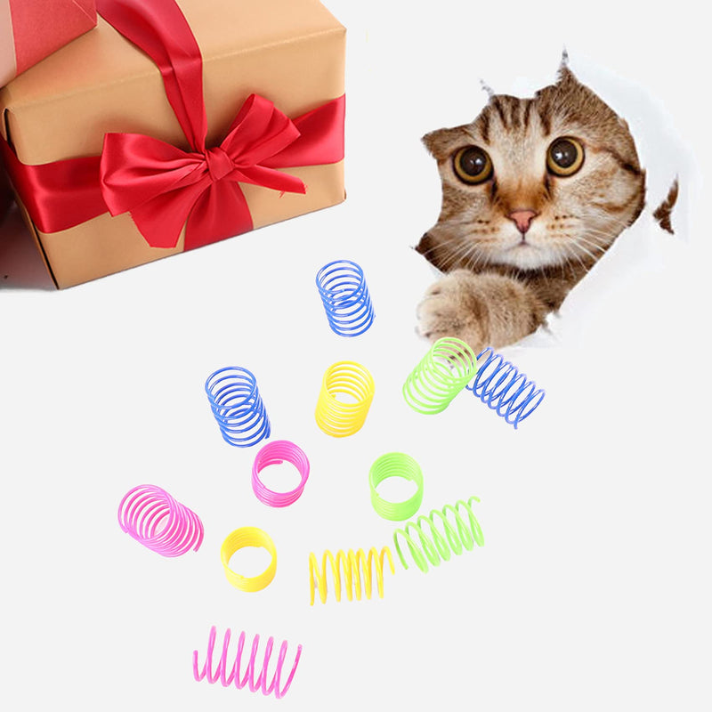 KAYUSITER Cat Toys Set Spiral Springs Assorted Cat Balls Crinkle Furry Cat Mouse Catnip Fish Toys Catnip for Cats Kittens Interactive 60 Piece Set - PawsPlanet Australia