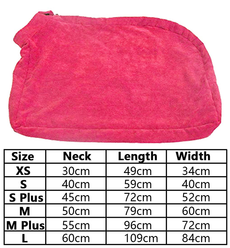 Pethiy - Premium dog bathrobe made of microfiber - dog drying bag, dog bath towel with zipper, super absorbent soft dog towel suitable for bathing and swimming-red-S Plus S-Plus Red - PawsPlanet Australia