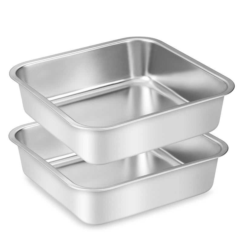 Stainless Steel Dog Bowls, [2 Pack] Water and Food Bowl Set, 1.6L Pet Metal Dishes for Small Medium Large Dogs - PawsPlanet Australia