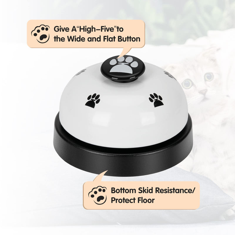 JEXCULL Pet Training Bells, 2 Pack Dogs Bell for Door Potty Training and to Ring to Go Outside Communication Device Dog AgilityTraining Equipment Interactive Toys (White) - PawsPlanet Australia