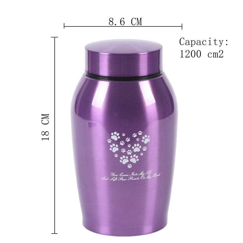Youdear Service Pet Cremation Urns, Dog and Cat Ashes Urns, Pet Memorial Urns, Dog Urns for Ashes, Cat Urns for Ashes (Medium, Purple) Medium - PawsPlanet Australia