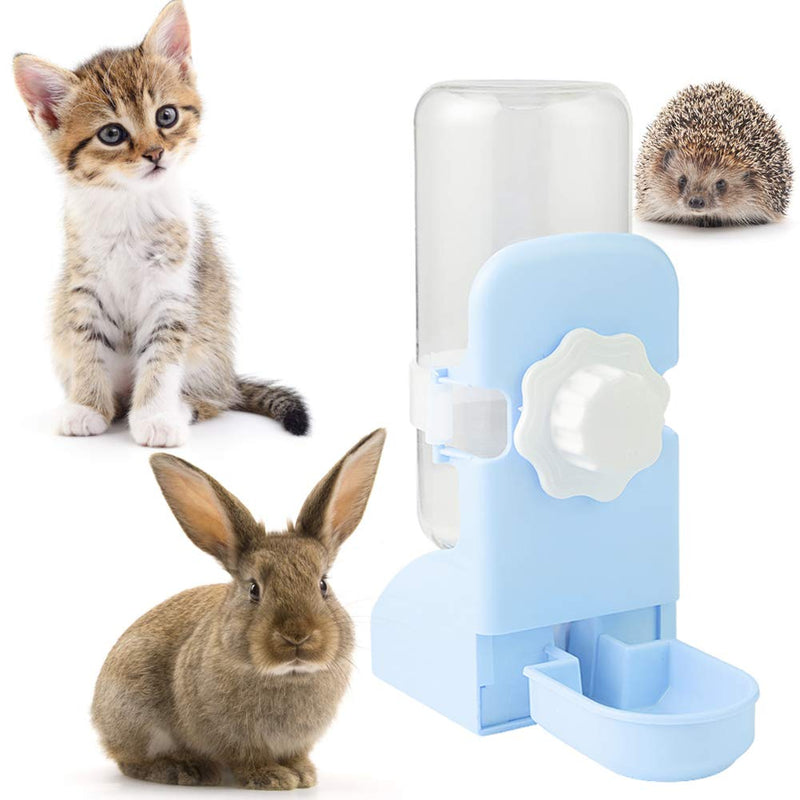 LeerKing Small Animal Water Bottle Cage Dispenser Waterer Pets Crate Drinker for Bunny Ferret Guinea Pig Rabbit Hamsters BLUE - PawsPlanet Australia