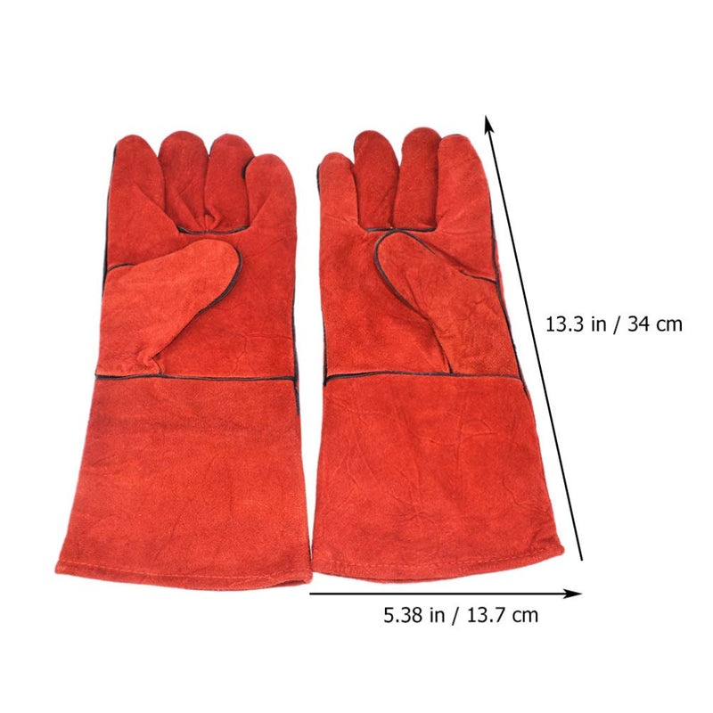 Balacoo 1 Pair Bird Training Anti-Bite Gloves Pet Parrot Chewing Working Safety Protective Gloves for Squirrels Hamster Cockatiels Finch Macaw (Red) - PawsPlanet Australia