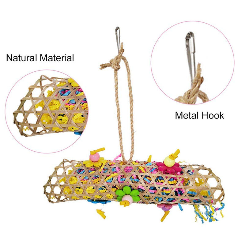 Fingertoys 3 Packs Bird Toys, Parakeet Bird Cage Toys Hanging Swing Shredding Chewing Perches Parrot Bite Toy Wooden Ladder Hammock for Budgie, Cockatiels, Conures, Finches, Small Parakeets - PawsPlanet Australia