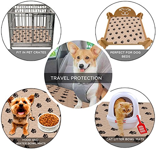 PUPOUSE Washable Puppy Training Pad - 2 Pack (80 x 90 cm) Dog Pads Reusable Dog Pet Pee Mats Super Absorbing Waterproof Pet Training and Travel Pads Extra Large (Brown) Brown - PawsPlanet Australia