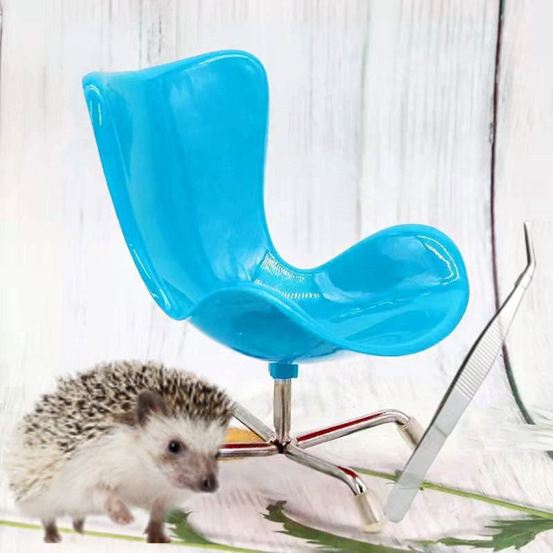 Hedgehog Supplies, Hedgehog Mini Chair Toy with Feeding Tongs, Plastic Armchair Photography Props, Small Animal Hamster Toys for Cage,Hedgehog Accessories - PawsPlanet Australia