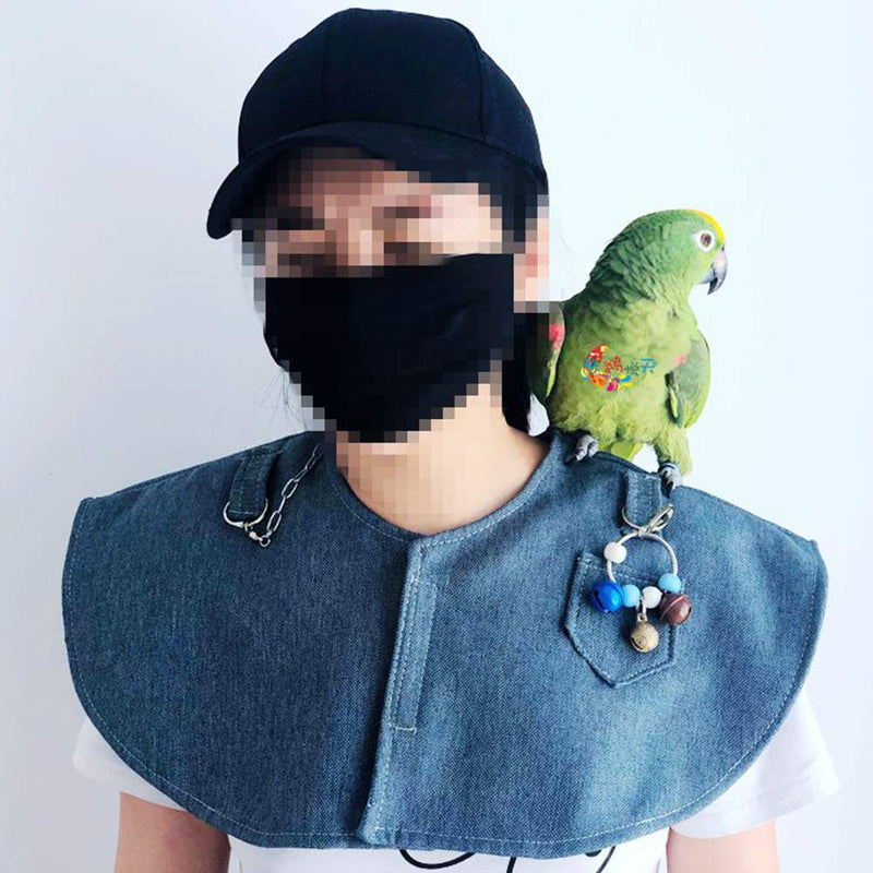 CALIDAKA Parrot Anti-Scratch Shoulder Protector Anti-Scratch Shoulder Protector Pet Shoulder Pad Diaper Shawl for Small Medium Birds Pet Macaws Love Birds Finches Lovebird arm guard blue - PawsPlanet Australia