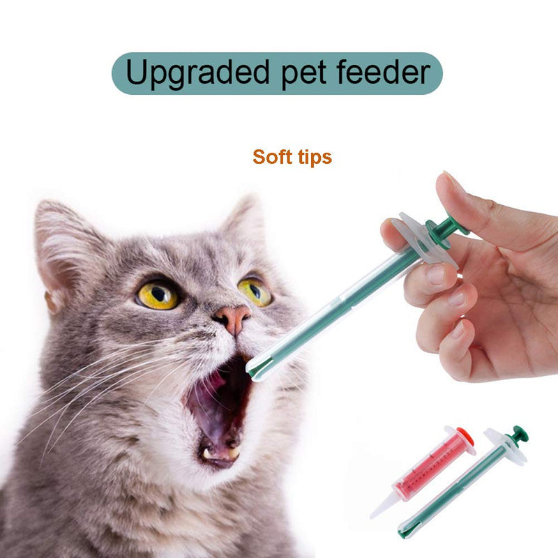 IBLUELOVER 2pcs Pet Medicine Feeder Dog Cat Pill Tablet Feeder Syringe Medicine Dispenser Capsule Feeding Tool Reusable Pet Nursing Shooter with Soft Tips for Cat Dog and Baby Animals - PawsPlanet Australia