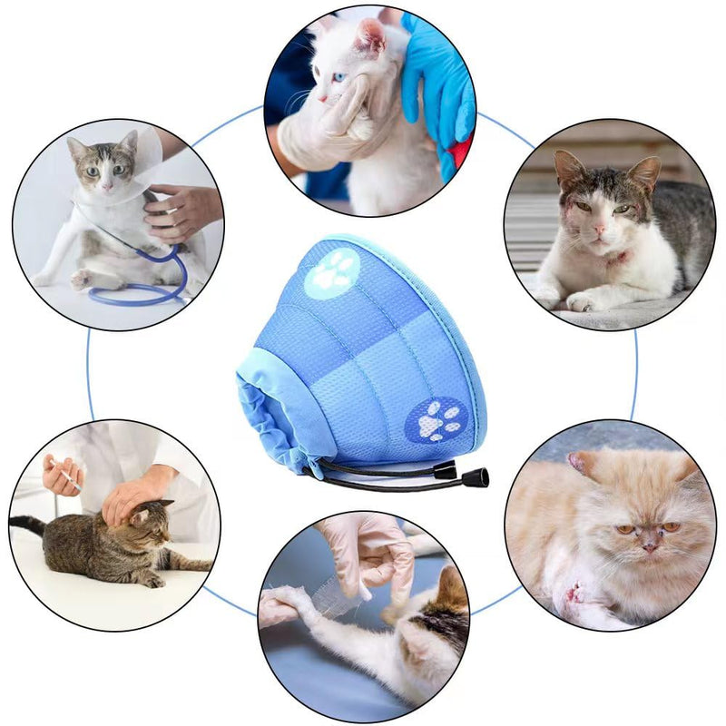Cat Neck Brace, Adjustable Cat Neck Brace, Recovery Collar, Elizabethan Collar, Soft Cat Cone Collar, After Surgery and Injuries for Puppies, Small Dogs and Cats - PawsPlanet Australia