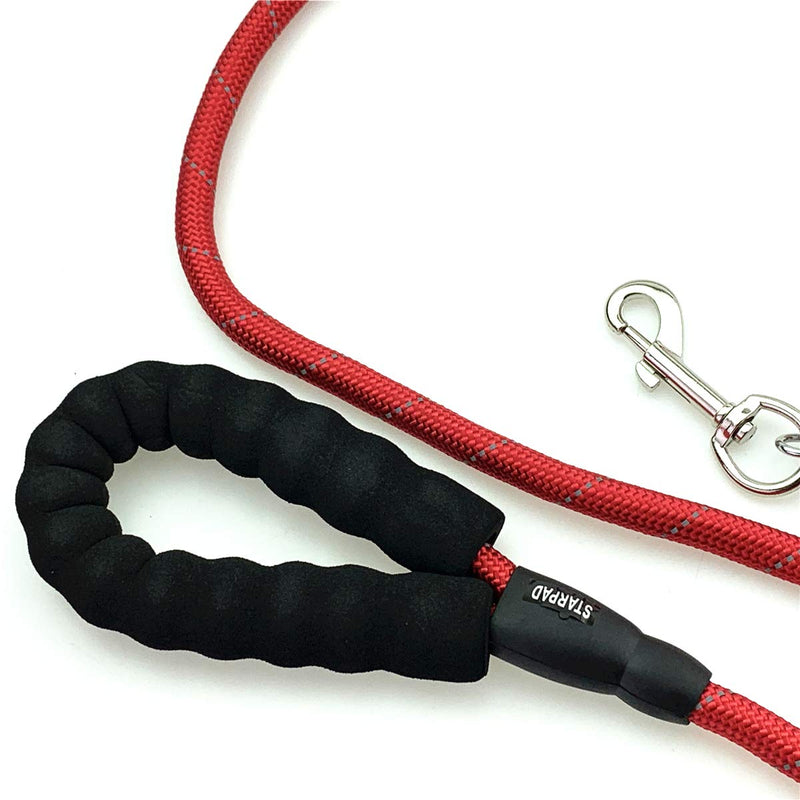 STARPADBUY Red Nylon Reflective Retractable Dog Leash, Training Dogs Leash Comfort Handle Rope Buffer Shock Absorption Spring, Dogs Lead For Large Medium Small Pets Product(59in) - PawsPlanet Australia