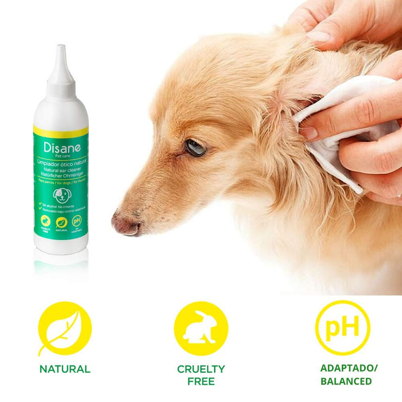 DISANE Natural Dog Ear Cleaner | 125 ml | Prevents Infections, Bad Odour and Irritations | Keep Your Dog´s Ears Healthy and Clean, Free of Dirt, Wax or Secretions | Veterinary Formula Control - PawsPlanet Australia