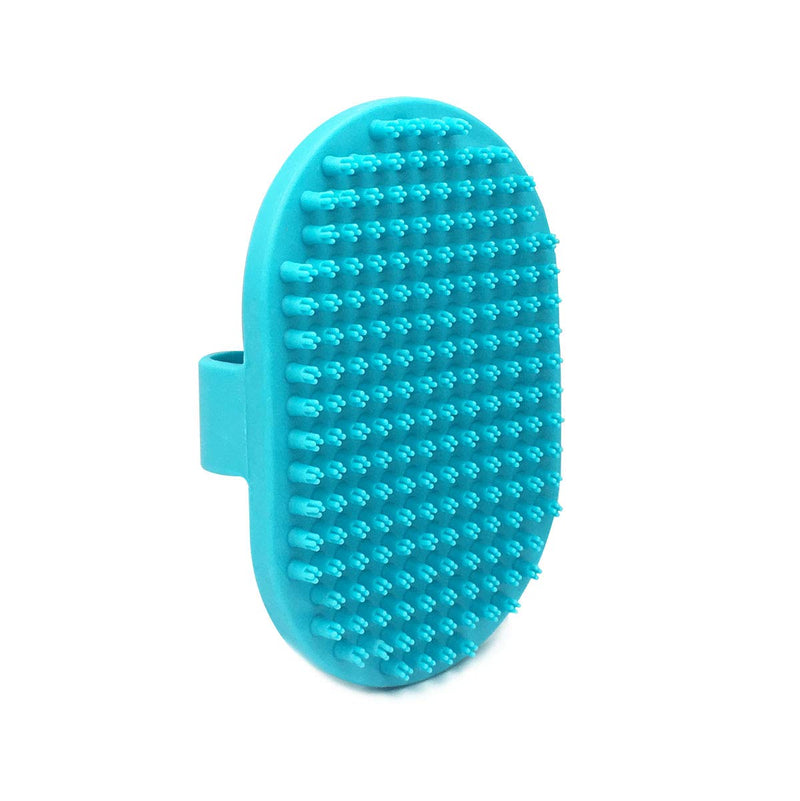 [Australia] - DYBEN Pet Bath Brush/Dog Shedding Brush/Soft Bristles Brush with Massage Teeth/Curry Shampoo Washing Brush/Dog Bath & Massage Brush for Pets with Short and Long Hair Green 