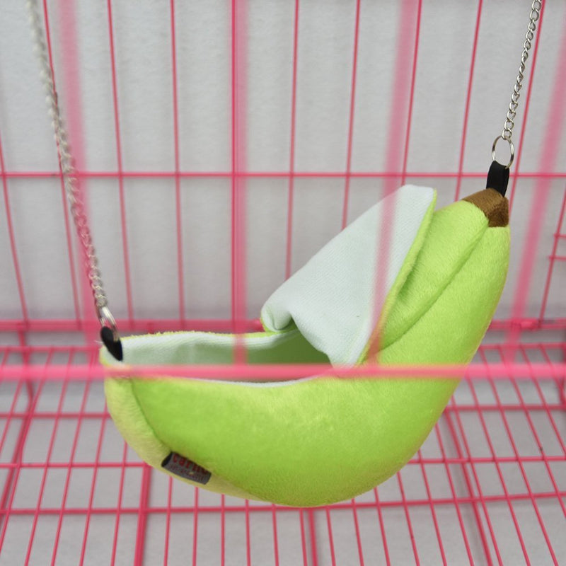 [Australia] - STAR-TOP Hamster Bed, House Hammock Small Animal Bed House Cage Nest Hamster Accessories for Sugar Glider Hamster Small Bird Pet Banana-green 