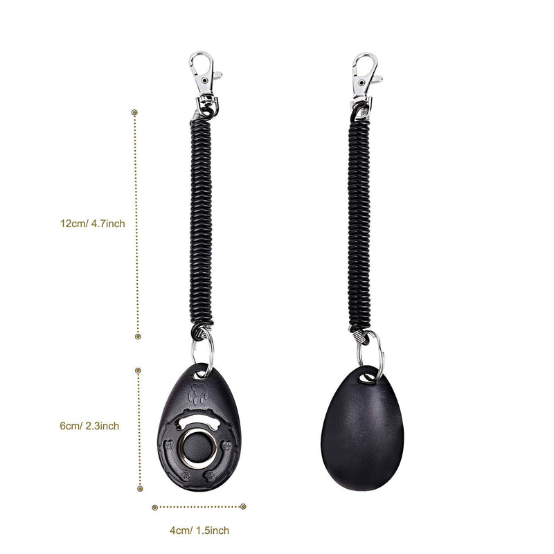 MaoXinTek Dog Training Clickers with Wrist Strap, Effective Pet Training Tools for Puppy or Cat Behavioral Training 4-Pack Colorful Sound Easy to Use Practical Button Clicker - PawsPlanet Australia