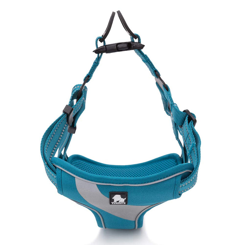 WINHYEPET True Love Dog Harness Reflective Pet Harness Adjustable for Running Walking Padded Soft Mesh Dogs Vest Easy Control for Small Medium Large Pets TLH5991(Blue,S) S Blue - PawsPlanet Australia