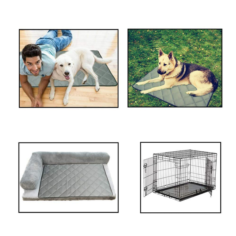 [Australia] - Voluka Dog Crate Bed Mat - Washable Kennel Pad, Anti - Slip Dog Crate Pad is Perfect for Dog Bed,Crate and Kennel 18Wx29L Grey 