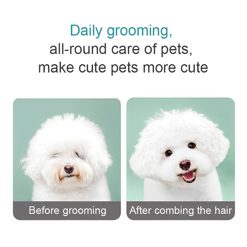 Dog comb cat comb, dog & cat brush suitable for medium to long hair, wooden double comb with metal rounded teeth, pet care comb brush against fleas undercoat - PawsPlanet Australia