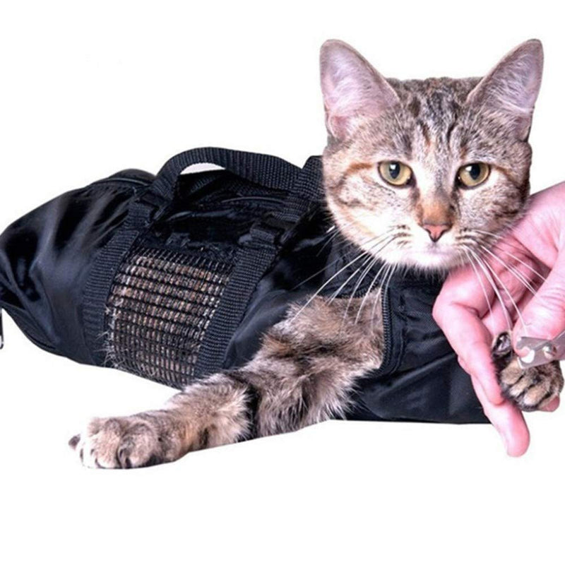 AILOVA Cat Grooming Bag,Removable Pet Cat Bath Bag Pet Cat Grooming Bathing Restraint Bag for Nail Trim Examining Ear Clean - PawsPlanet Australia