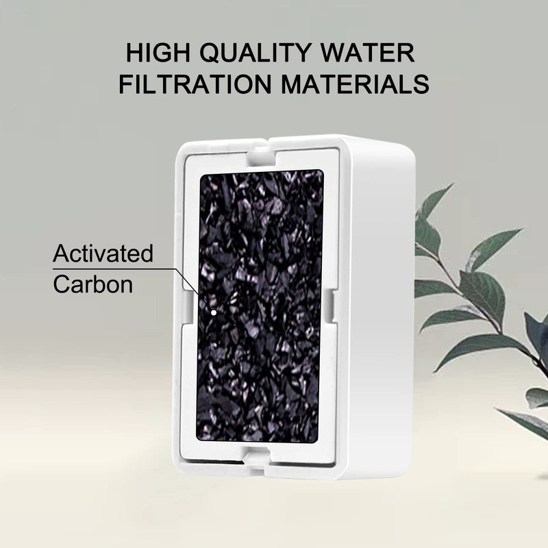 Cat Water Fountain Filters, Petilog 8 Carbon Filters& 2 Foams Filters with Holders, Pet Water Fountain Filters - PawsPlanet Australia