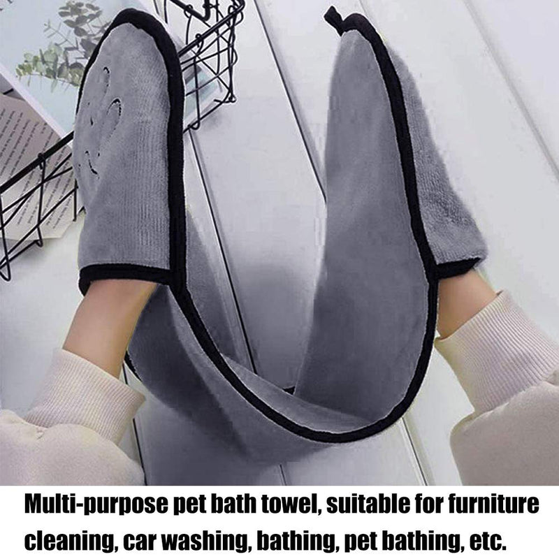Microfiber Dog Towel, NALCY 2 Pcs Super Absorbent Towel, Dog Towel, Dog Beach Towel, Dog Absorbent Towel, for Dog Cats, Unique Design Pet Bath Towel, for Small and Medium Dogs - PawsPlanet Australia