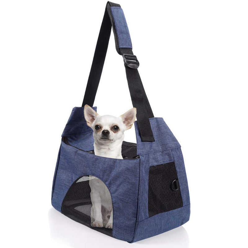 COOLBEBE Adjustable Pet Dog Sling Carrier for Small Dogs Cats Blue - PawsPlanet Australia