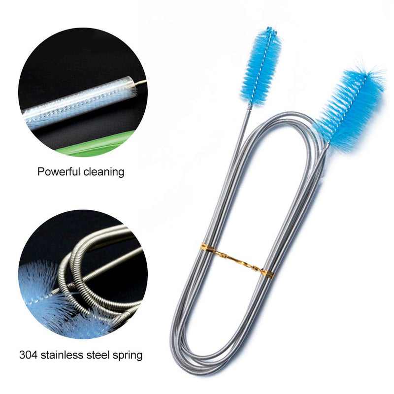 [Australia] - zhuohua Aquarium Aquascape Plant Tools Kits,Including Stainless Steel Black Aquarium Scissor Tweezers Spatula Tool and Flexible Pipe Cleaner with Stainless Steel Long Tube Cleaning Brush 