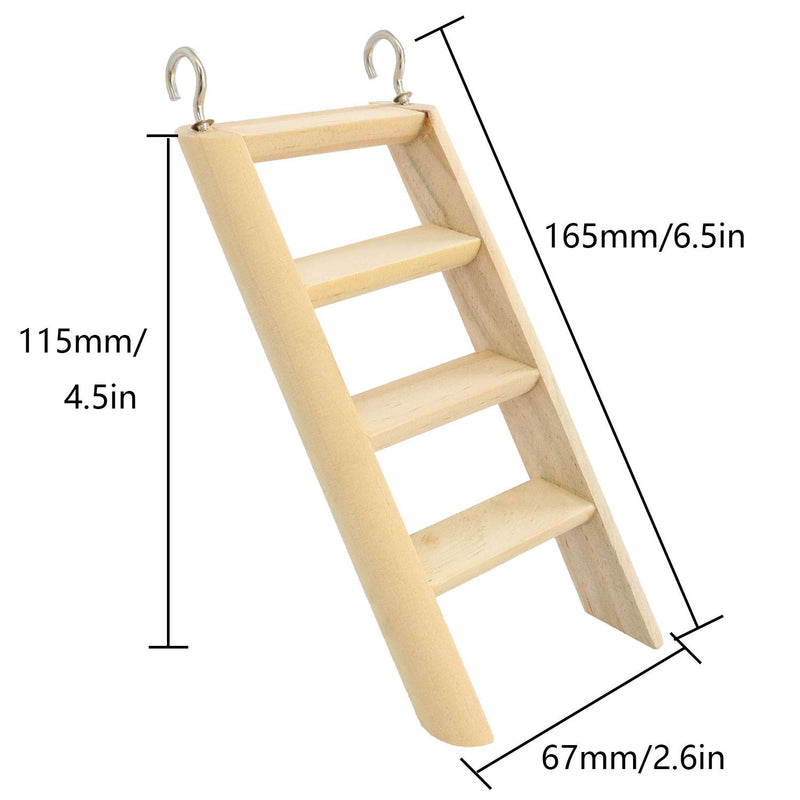 [Australia] - ZRM&E 165mm Length 115mm Height Wooden Ladder Hamster Ladder Wood Cage Hanging Ladder for Mouse, Chinchilla, Rat, Gerbil and Dwarf Hamster 