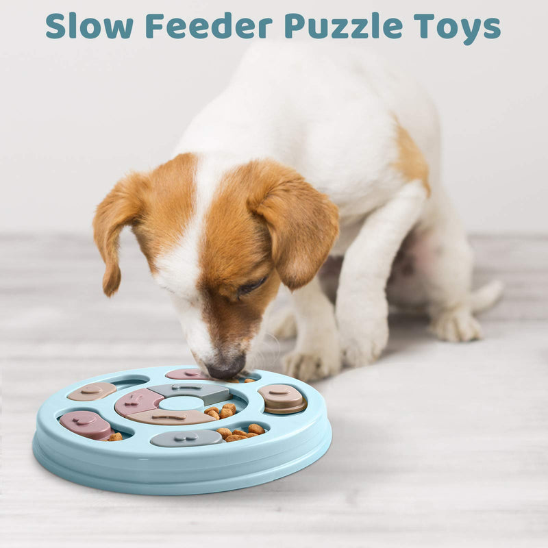Dog Puzzle Toys Puppy, IQ Puppy Toys, Interactive Dog Toys, Dog Training Treats Toys, Slow Feeder Dog Toys for Puppy(Blue) - PawsPlanet Australia