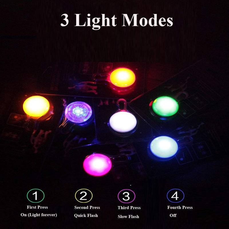 Aoweika LED Dog Collar Light, Pet Dog Lights for Collars, Safety Lights for Night Walking with 3 Flashing Modes - PawsPlanet Australia