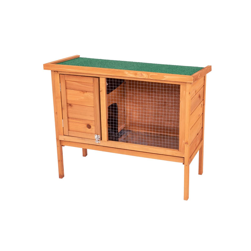 Oypla Single Rabbit Hutch 820x390x700mm - PawsPlanet Australia