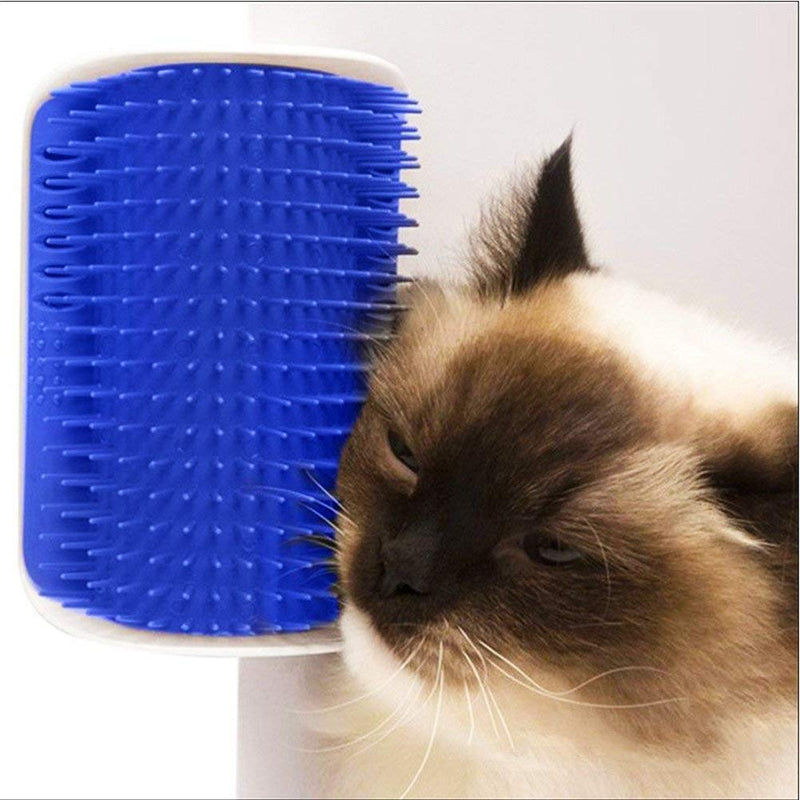 [Australia] - WWVVPET 3.0 Softer Cat Self Groomer with Catnip, Dog Cat Corner Groomer,Wall Corner Scratcher Comb,Grooming Massage Brush, Perfect Scratch Massager Tool for Long & Short Fur Kitten/Puppy (2 Pack Blue) 3.0 Softer Blue (2 Pack) 