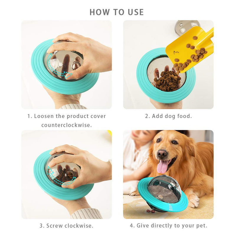 1 Pcs Dog Treat Dispensing Dog Toy, Green Dog Feeder Toy Slow Eating IQ Treat Ball Food Dispenser Interactive Puzzle Toys for Puppy - PawsPlanet Australia